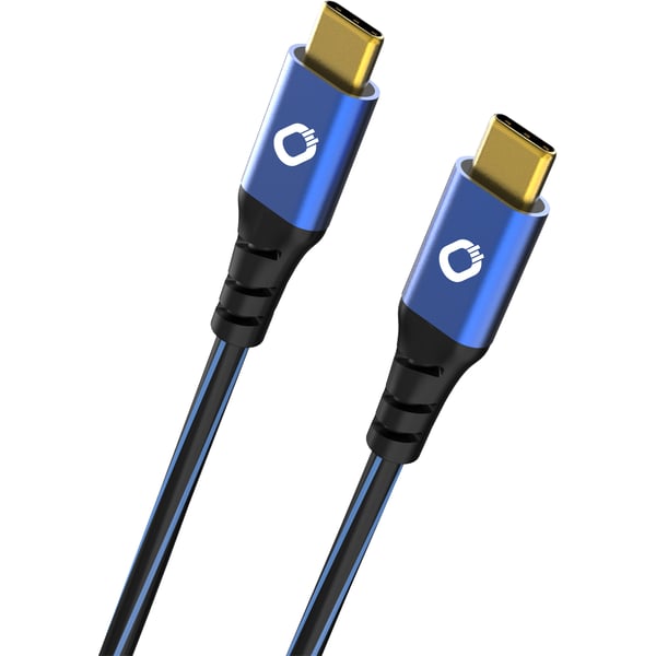 Miniatyrbillede 1 af 4: OEHLBACH D1C9351 USB-kabel USB4 Gen 2x2 1 m USB C 20 Gbit/sek. Blå