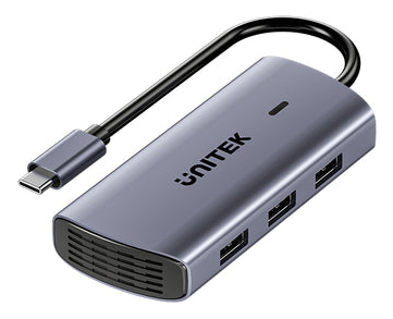 UNITEK D1113CGY01 interface hub 2 x USB 3.2 Gen 2 (3.1 Gen 2) Type-C 1000 Mbit/s Grå