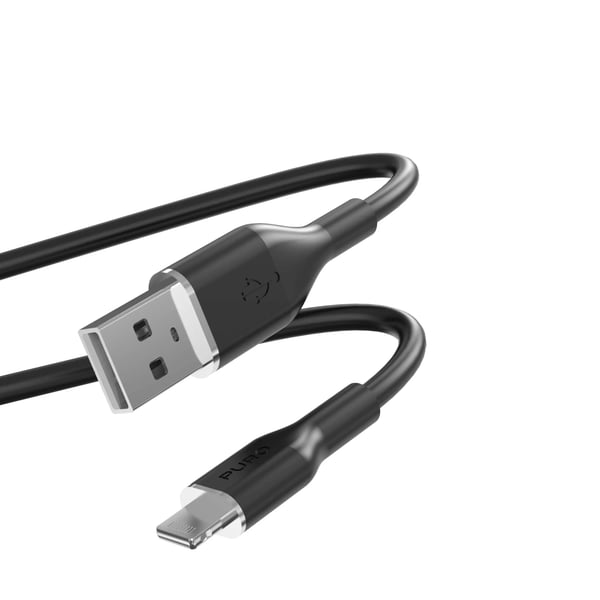 PURO PUCAPLTICONBLK Lightning kabel 1,5 m Sort