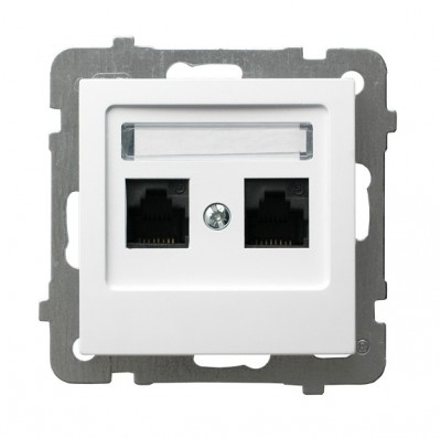 Ospel GPK-2G/K/m/00 stikkontakt Hvid