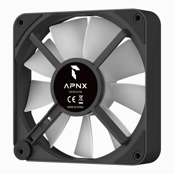 Miniatyrbillede 5 af 8: APNX FP2-120 PWM ARGB Computerkabinet Ventilator Sort