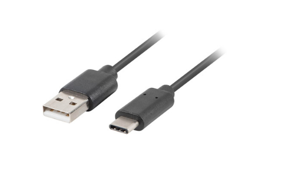 Lanberg CA-USBO-20CU-0005-BK USB-kabel USB 2.0 0,5 m USB C USB A 0,48 Gbit/sek. Sort