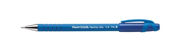 Papermate Flexgrip Ultra Blå Kulspetspenna, pinnformad Medium 12 styck