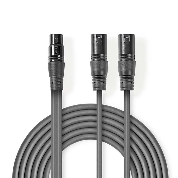 Miniatyrbild 1 av 2: Nedis COTH15020GY15 ljudkabel 1,5 m 2 x XLR (3-pin) XLR (3-pin) Grå