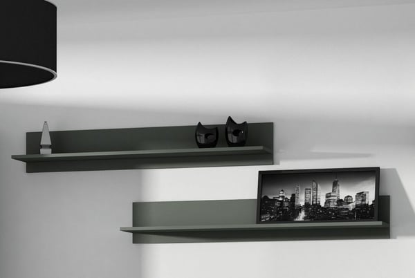 Miniatyrbild 1 av 10: Cama SOHO POL CZ hylla Flytande hylla Väggfäst Spånskiva Svart