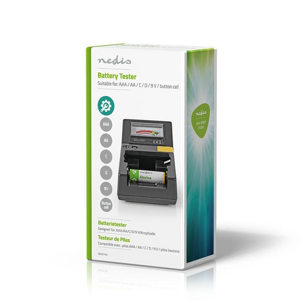 Miniatyrbillede 5 af 7: Nedis BATE110 batteritester Sort