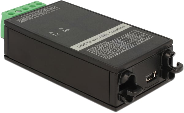 Miniatyrbild 2 av 3: DeLOCK 62501 kabelomvandlare (hane/hona) USB 2.0 RS-422/485 Svart, Grön