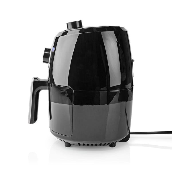 Nedis KAAF120FBK frituregryde Enkelt 2,4 L Enkeltstående 1000 W Varmluftsteger Aluminium, Sort