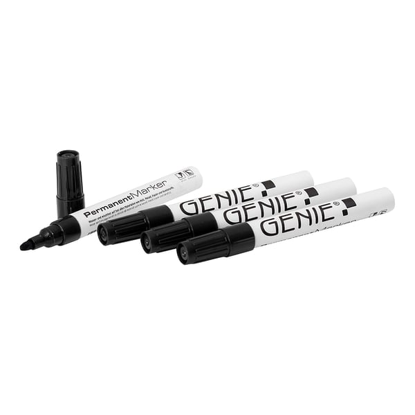 Genie 40030 markeringspennor Rundad spets Svart 4 styck