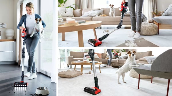 Miniatyrbillede 9 af 26: Bosch BCS711PET stav støvsuger & elektrisk kost Stick vakuum Batteri Dry Poseløs 0,3 L Sort, Rød 3 At