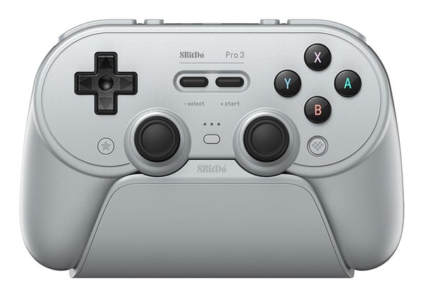 8Bitdo Pro 3 Bluetooth Harmaa Bluetooth/RF/USB Pad-ohjain Analoginen/Digitaalinen Android, MAC, Nintendo Switch, Nintendo Switch 2, PC