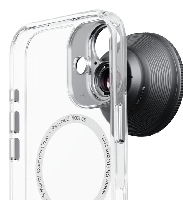 ShiftCam S-DA61-CL matkapuhelimen suojakotelo 15,5 cm (6.1") Suojus Hopea, Läpinäkyvä