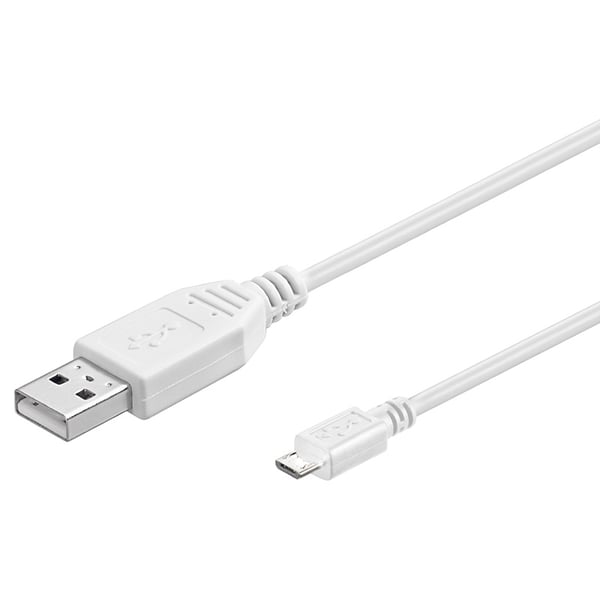 Goobay USB 2.0 A/micro-B 0.15m USB-kabel 0,15 m USB A Micro-USB B Hvid