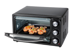 JATA HN916 bänkugn 16 l 1200 W Svart, Rostfritt stål Grill