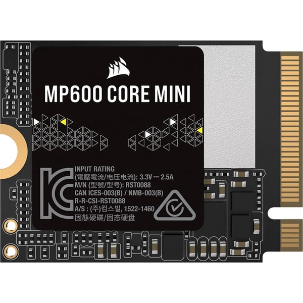 Miniatyrbillede 2 af 9: Corsair MP600 Mini 2 TB M.2 PCI Express 4.0 NVMe QLC 3D NAND