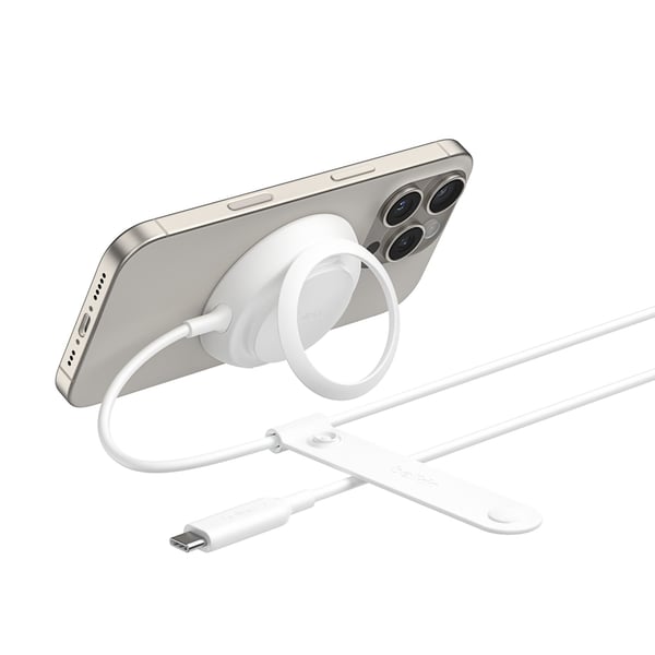 Belkin WIA014hqWH Hovedtelefoner, Smartphone Hvid USB Trådløs opladning Hurtig opladning Indendørs