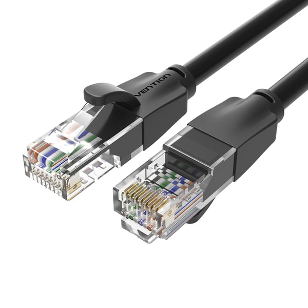 Vention IBEBK nätverkskablar Svart 8 m Cat6 U/UTP (UTP) Rund