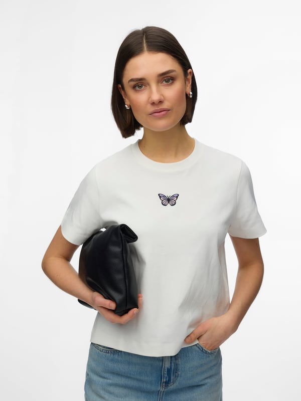 Miniatyrbillede 4 af 5: Vero Moda VMSARA T-Shirt Rund halsudskæring Kort ærme Polyester, Elastin