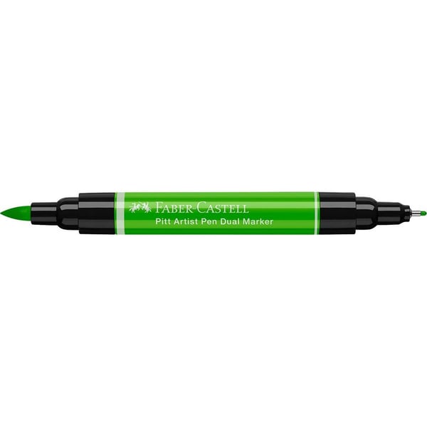Miniatyrbillede 2 af 3: Faber-Castell Pitt Artist Pen Dual Marker fineliner Fin/medium Lysegrøn