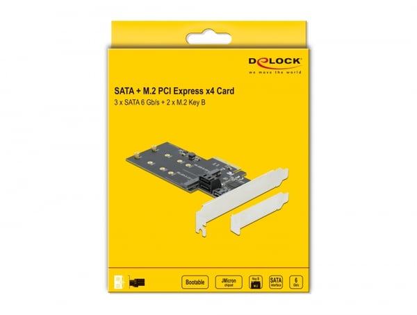 Miniatyrbild 2 av 4: DeLOCK 90499 nätverkskort/adapters Intern M.2, SATA