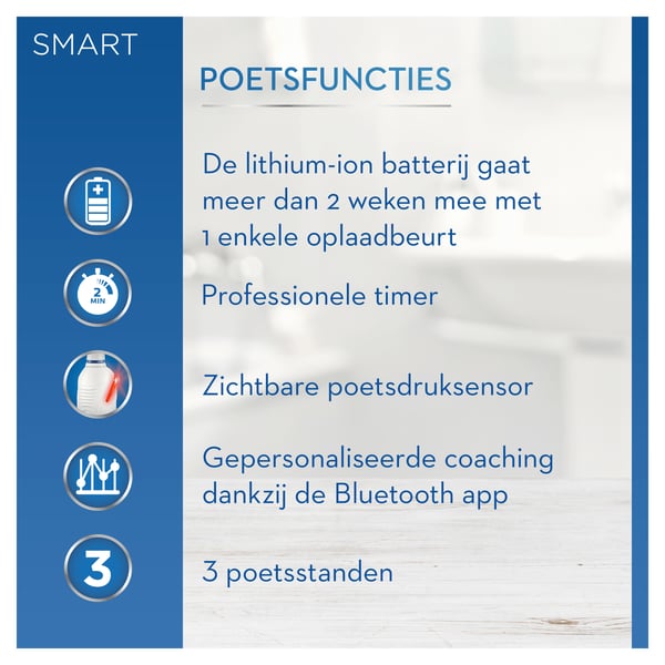 Miniatyrbild 8 av 12: Oral-B 80314186 elektriska tandborstar Vuxen Roterande och oscillerande tandborste Vit