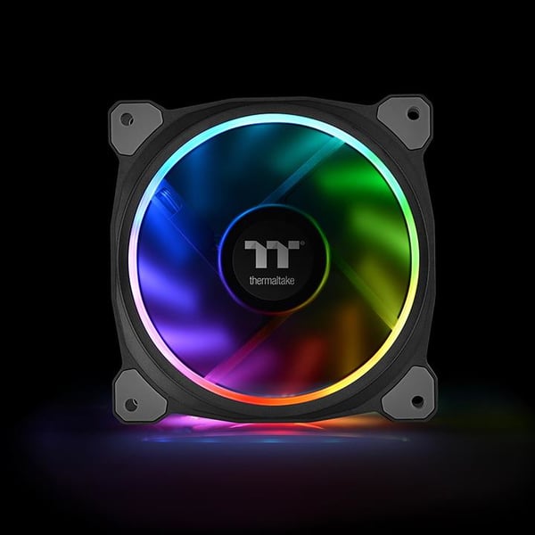 Thermaltake CL-F076-PL12SW-A Computerkølesystem Computerkabinet Ventilator 12 cm Sort