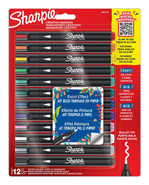 Sharpie 2201070 tussi 12 kpl Pyöreä pää