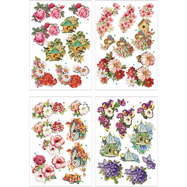 Creativ Company 3D Decoupage Motifs koristetarra Paperi Monivärinen