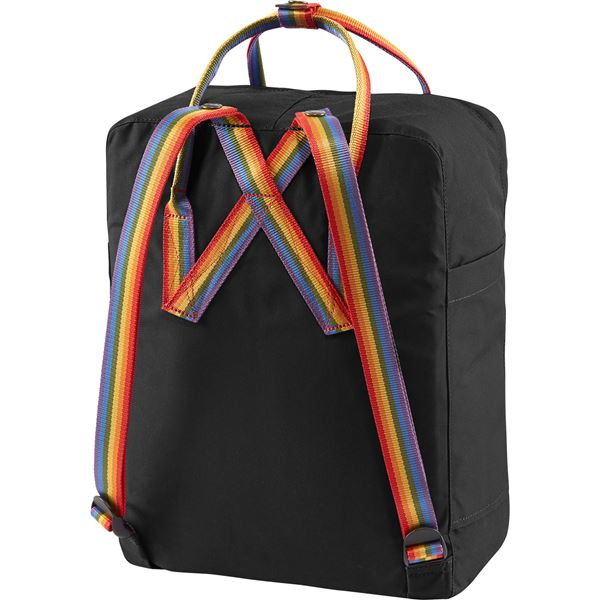 Miniatyrbild 2 av 3: Fjällräven Kånken Rainbow ryggsäckar Svart, Multifärg Vinylon