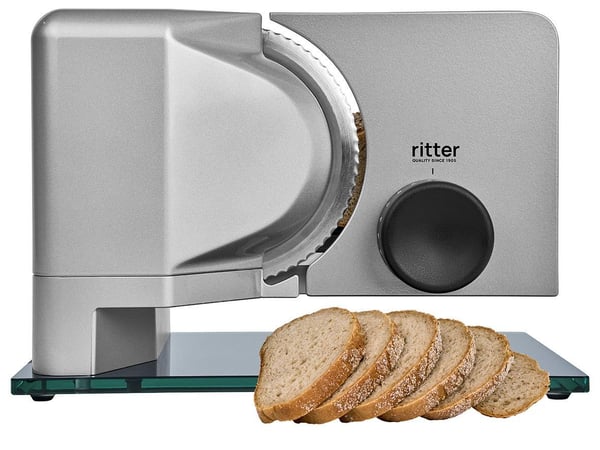 Ritter 528.040 skæremaskine Elektrisk 65 W Metallic, Sølv Glas, Metal