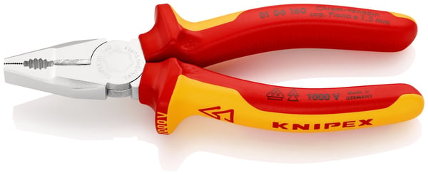 Miniatyrbillede 3 af 4: Knipex 01 06 160 tang Lineman's tænger