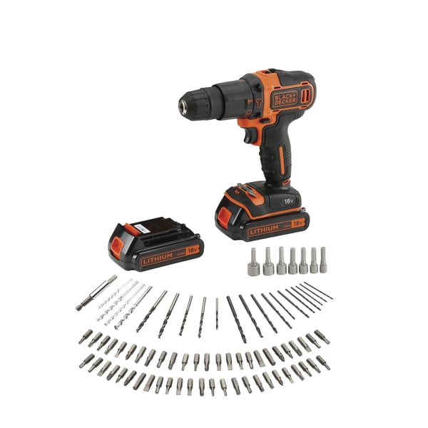 Miniatyrbild 2 av 2: Black & Decker BDCHD18BAFC-QW borr 1400 RPM Svart, Orange