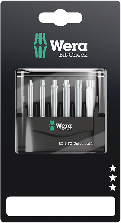 Wera 05073637001 skruetrækker bit 6 stk Wera 05073637001 skruetrækker bit 6 stk