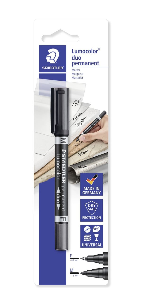 Pikkukuva 1 / 2: Staedtler Lumocolor permanent duo 348 vedenkestävä tussi 1 kpl