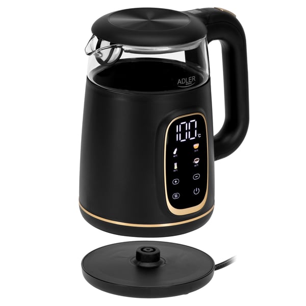 Adler D 1305 BG elkedel 1,7 L 2200 W Sort, Transparent, Guld