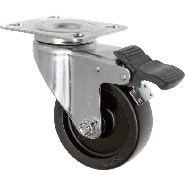 Toolcraft TO-5137905 møbelhjul Sort, Metallic 70 kg 7,5 cm 1 stk
