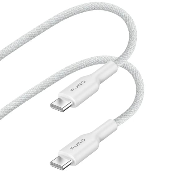 Miniatyrbillede 2 af 2: PURO PUCUSBCUSBCFABK4WHI USB-kabel USB 2.0 1,2 m USB C 0,48 Gbit/sek. Hvid
