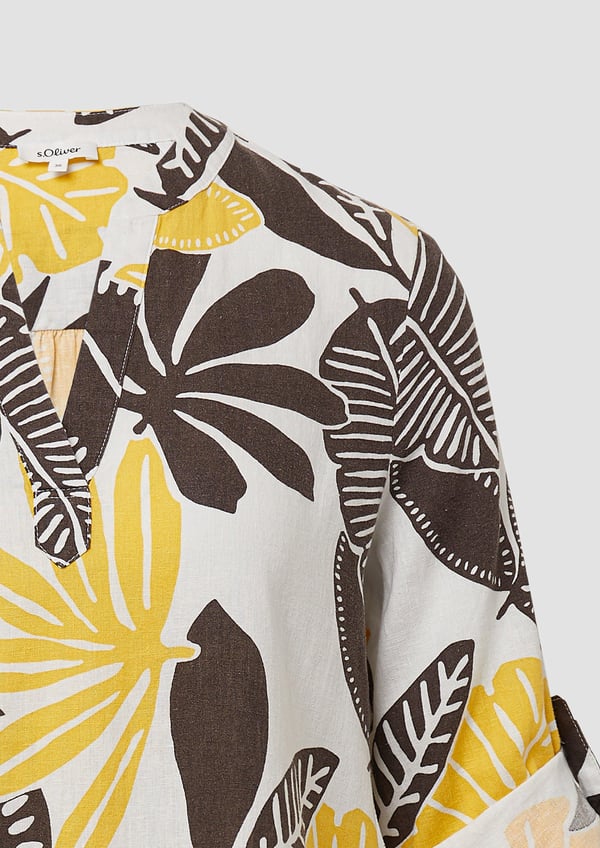 s.Oliver 2165744.02A0.32 skjorte & top Bluse 3/4 ærme Linned