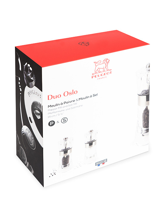 Peugeot Oslo Set med salt- och pepparkvarnar Transparent