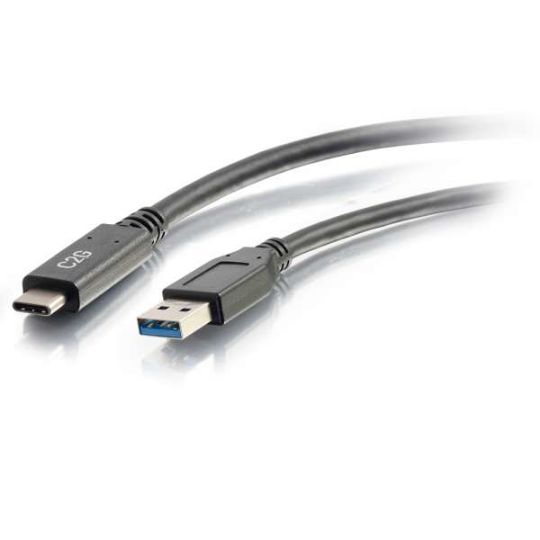 Pikkukuva 1 / 3: C2G 28832 USB-kaapeli USB 3.2 Gen 1 (3.1 Gen 1) 1,83 m USB C USB A 5 Gbit/s Musta