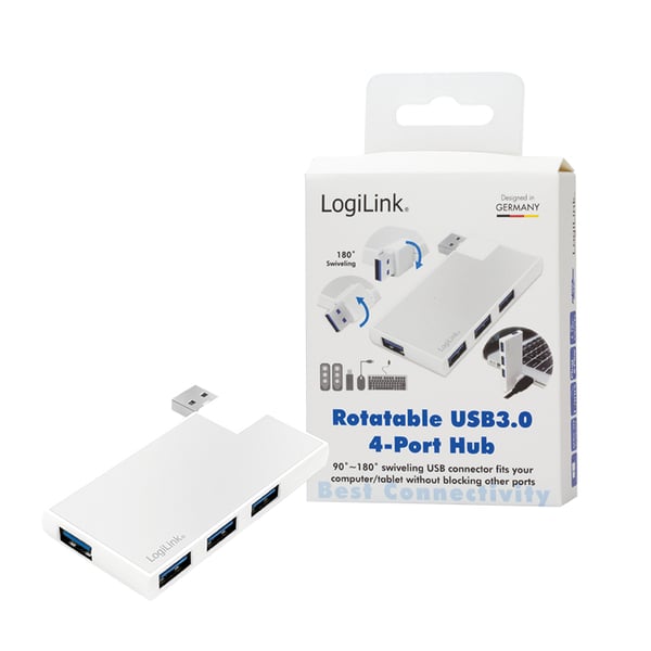 LogiLink UA0303 interface hub USB 3.2 Gen 1 (3.1 Gen 1) Type-A 5000 Mbit/s Sølv