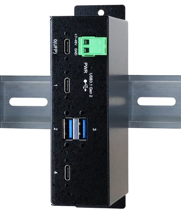 EXSYS EX-1274HMV gränssnittshubbar USB 3.2 Gen 2 (3.1 Gen 2) Type-C 10000 Mbit/s Svart