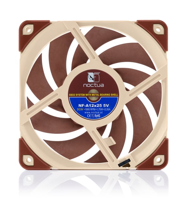 Miniatyrbillede 5 af 6: Noctua NF-A12x25 Computerkabinet Ventilator 12 cm Beige, Brun