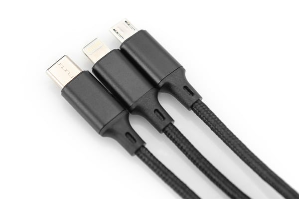 Miniatyrbillede 5 af 6: DIGITUS 3-i-1 USB-opladerkabel, 1m