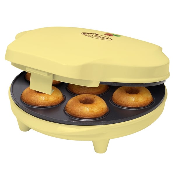 Miniatyrbild 1 av 2: Bestron ADM218SD cupcake- och donut-maskin 0 bakverk 7 donuts 700 W Gul