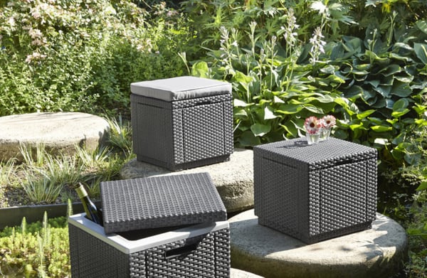 Miniatyrbild 6 av 9: Allibert Cube pouf Torg