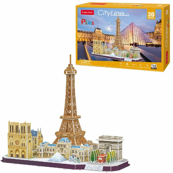 Miniatyrbillede 1 af 3: CubicFun MC254h 3D puslespil 114 stk Bygninger