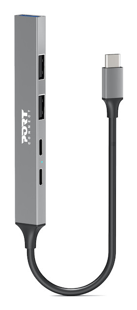 Port Designs 900163 keskitin USB Type-C 5000 Mbit/s Hopea