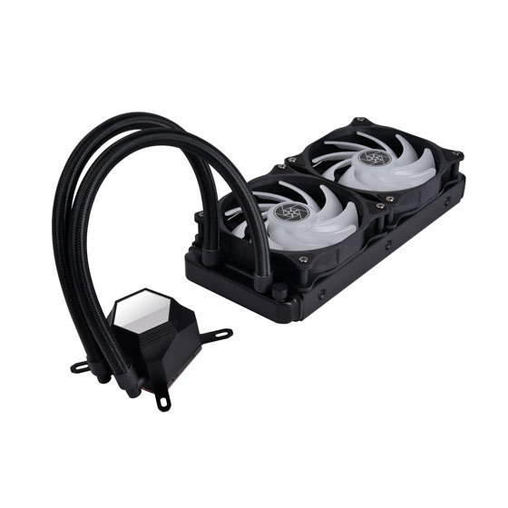 Miniatyrbild 3 av 7: Silverstone PF240-ARGB Processor Allt-i-ett vätskekylare 12 cm Svart 1 styck