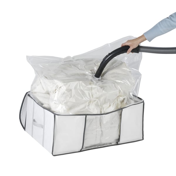 WENKO Vacuum Soft Box L Rektangulær Polyethylen, Polypropylen (PP) Transparent, Hvid